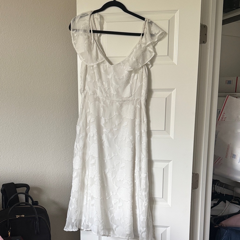 CeCe White Floral Wedding Dress